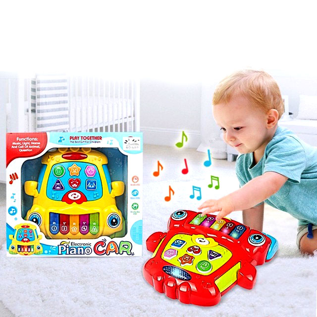 PIANO DIDACTICO MUSICAL CARRO PARA BEBÉ disponible en Yaxa Colombia