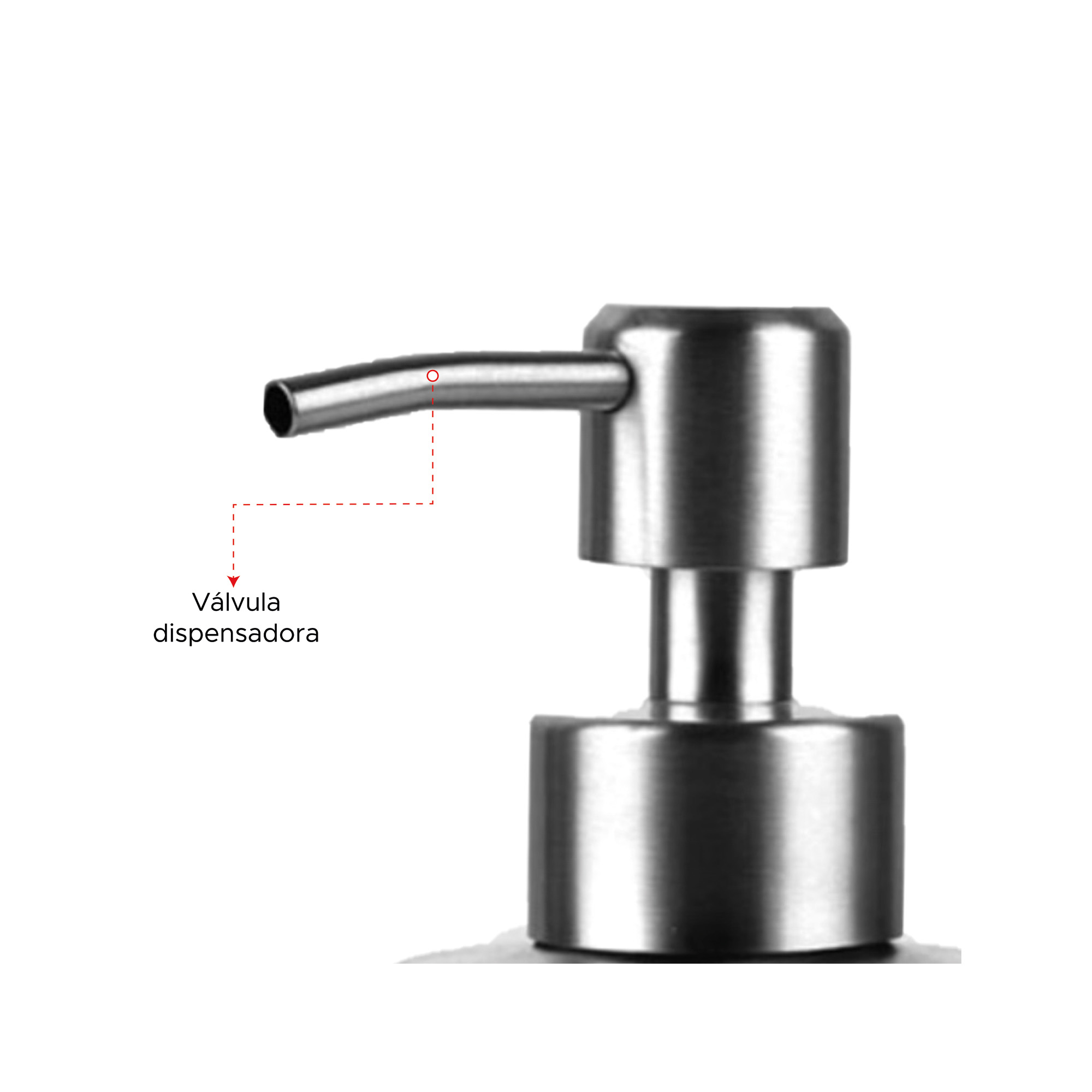 Dispensador jabón acero 550 ml mesa