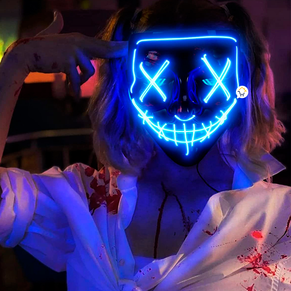 Miniatura 3 de Mascara Luminosa La Purga Disfraz OF087B