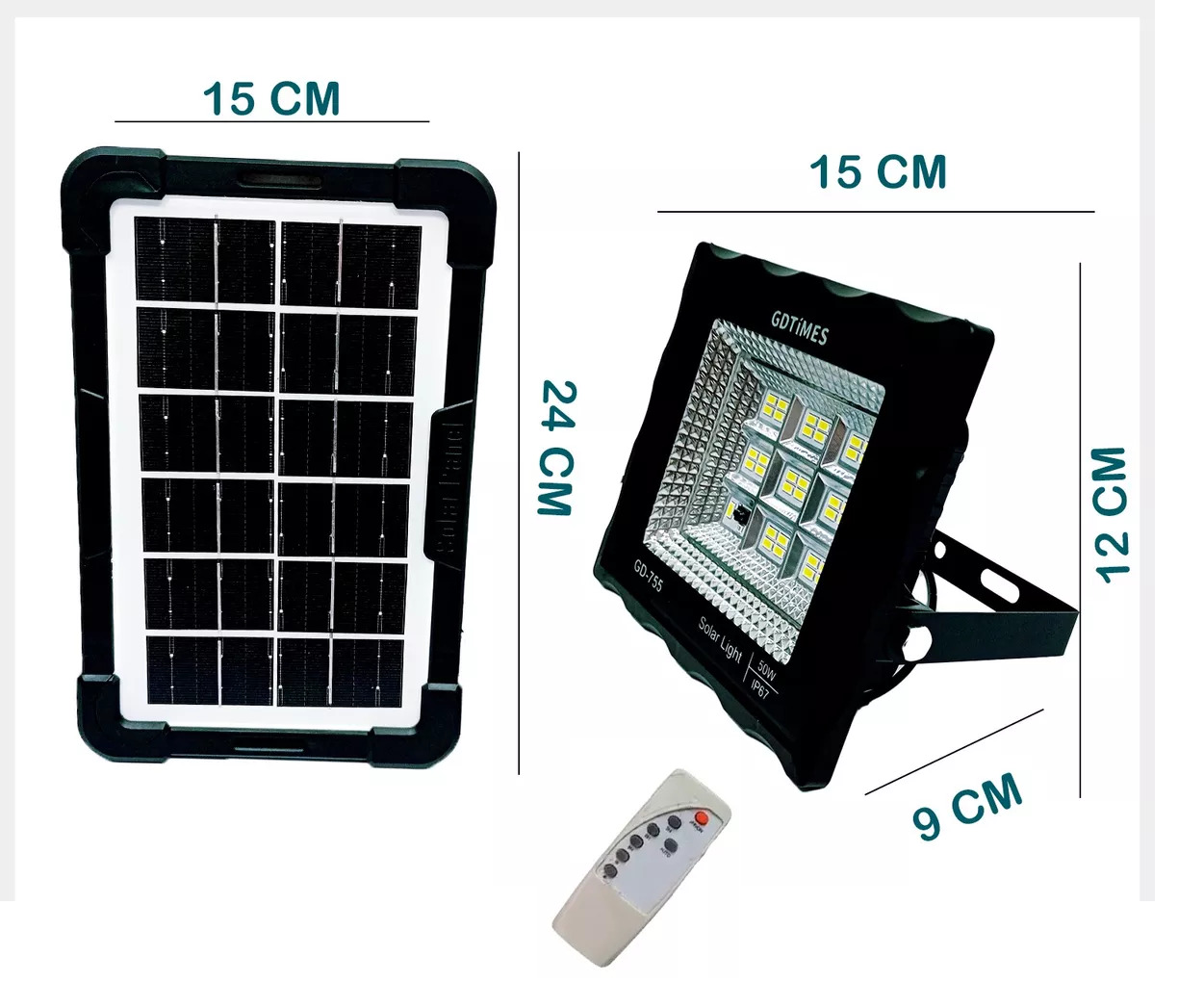 Miniatura 1 de REFLECTOR CON PANEL SOLAR 50W Y CONTROL