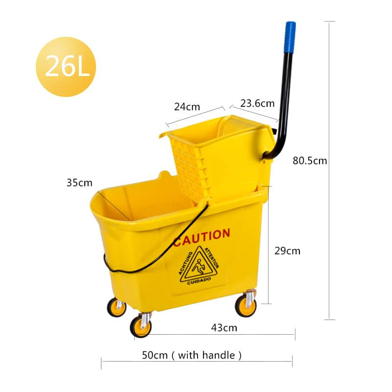 Balde exprimidor 26 litros amarillo