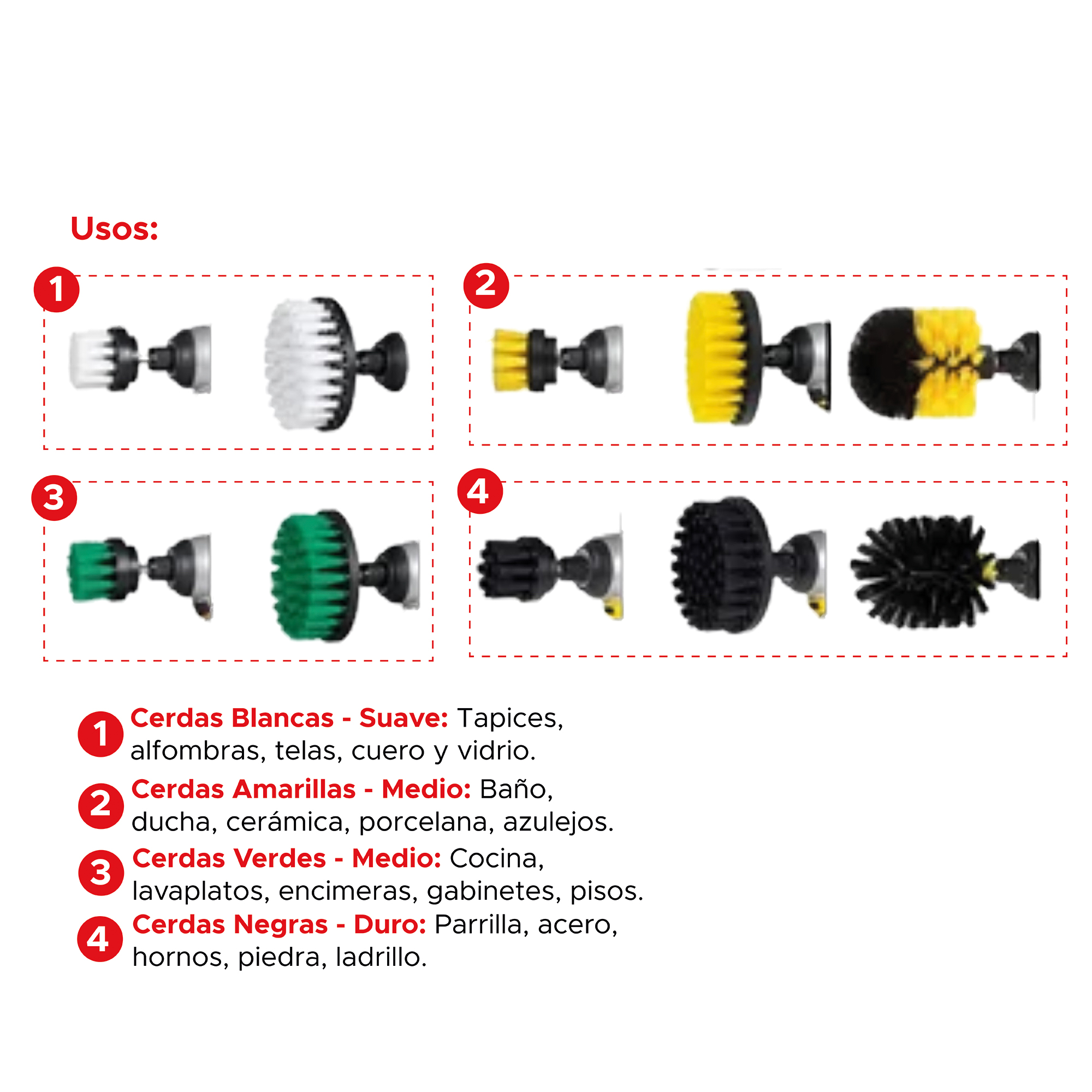 Miniatura 4 de Set de Cepillos para taladro