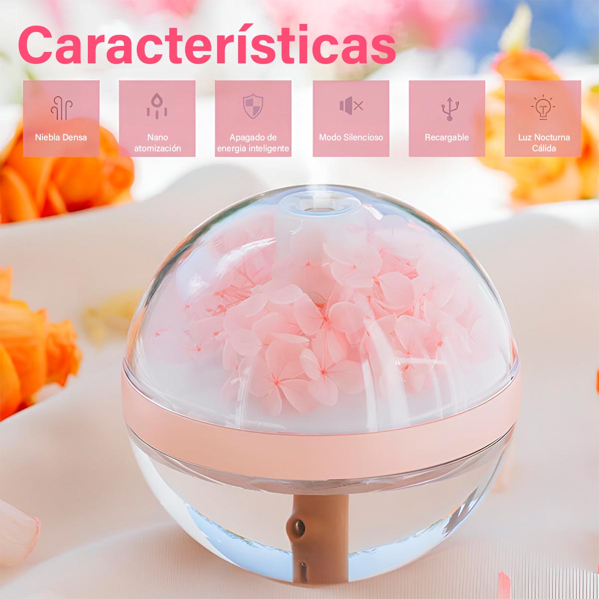Miniatura 4 de Humidificador Flores LED LLD-J225