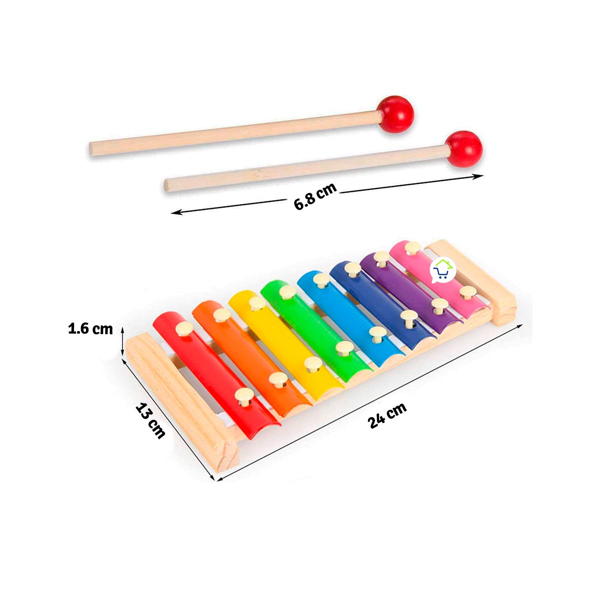 Vista 4 de Xilofono Infantil 6 Tonos Marimba 321683