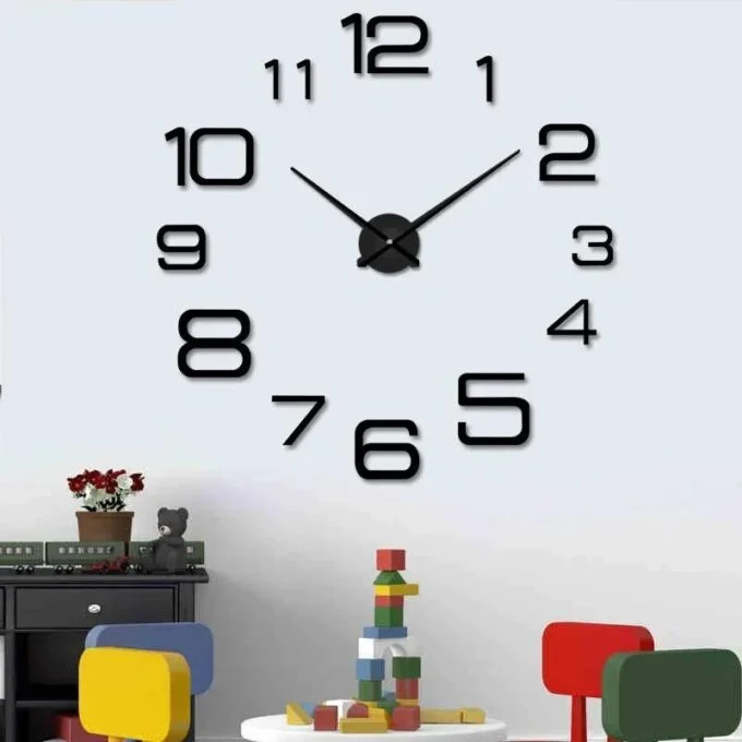 Reloj pared pegatina sticker 3D1