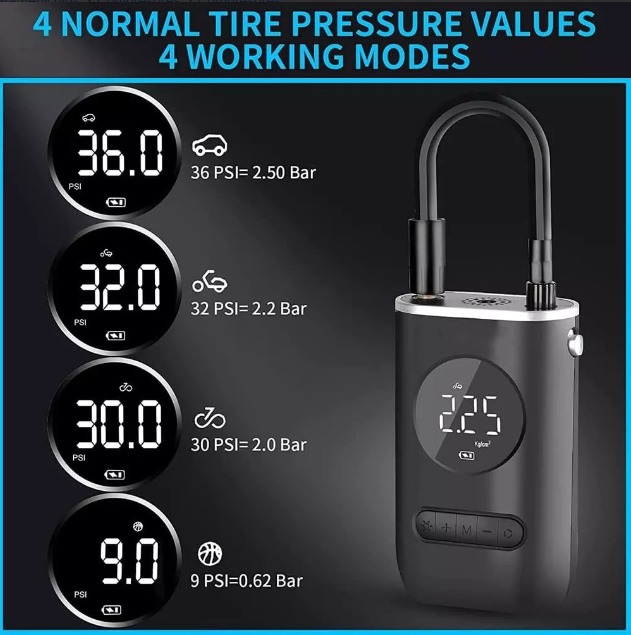 Miniatura 6 de Mini Compresor recargable portátil