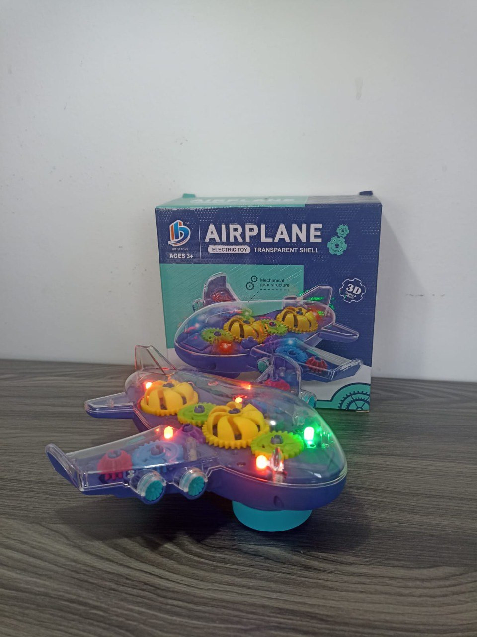 Miniatura 2 de JUGUETE AVIÓN TRANSPARENTE CON ENGRANES