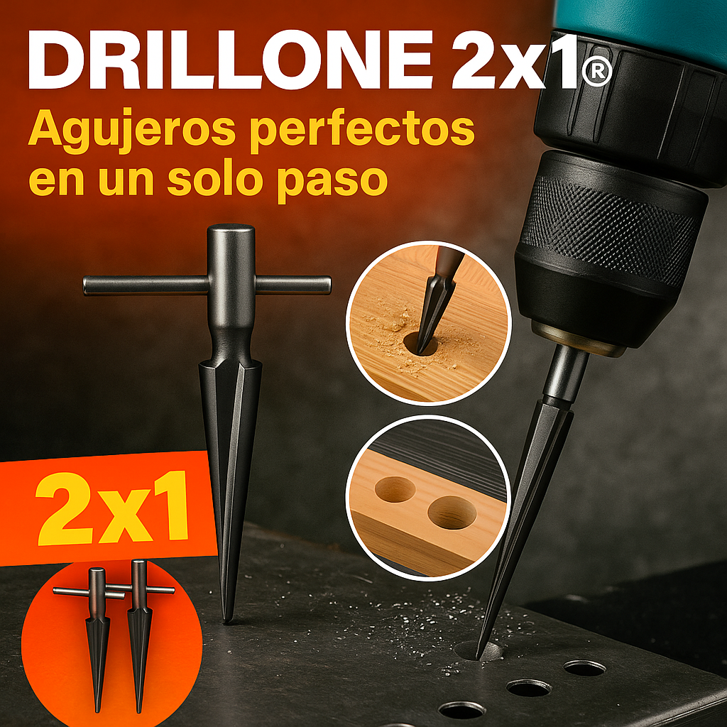 DrillOne®2x1BROCA ESCALONADA PARA LAMINA