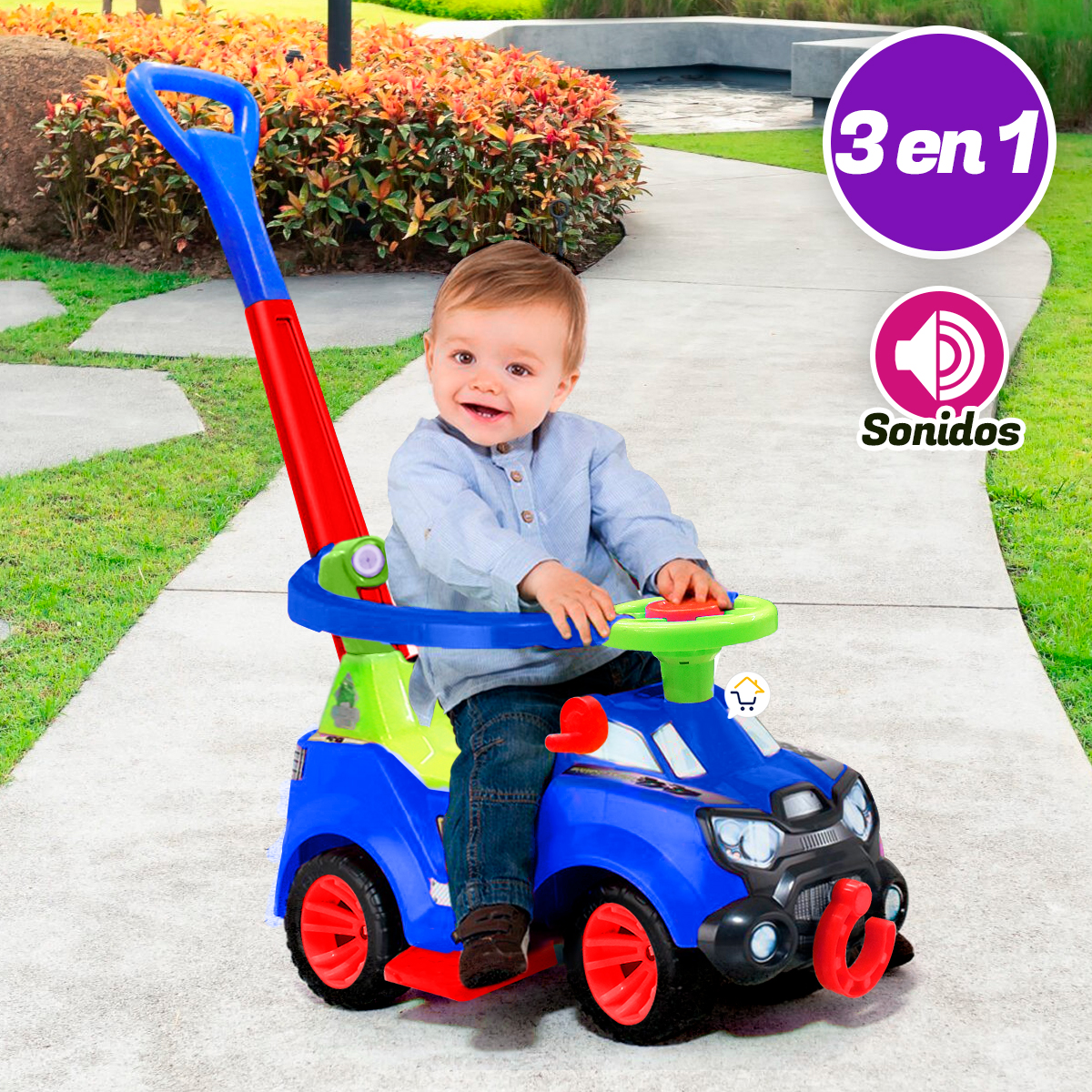 Miniatura 5 de Vehiculo Montable 3 En 1 Paseador PF955