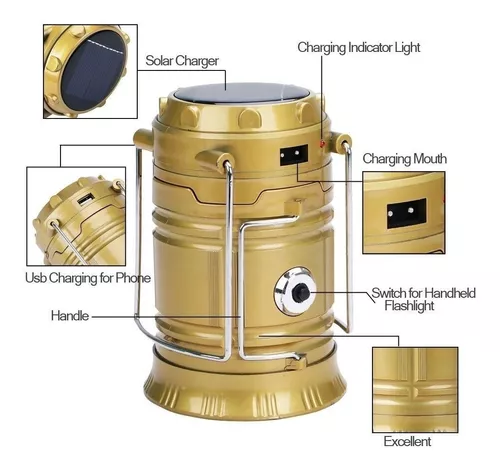 Lampara Camping JY-5800t Negro