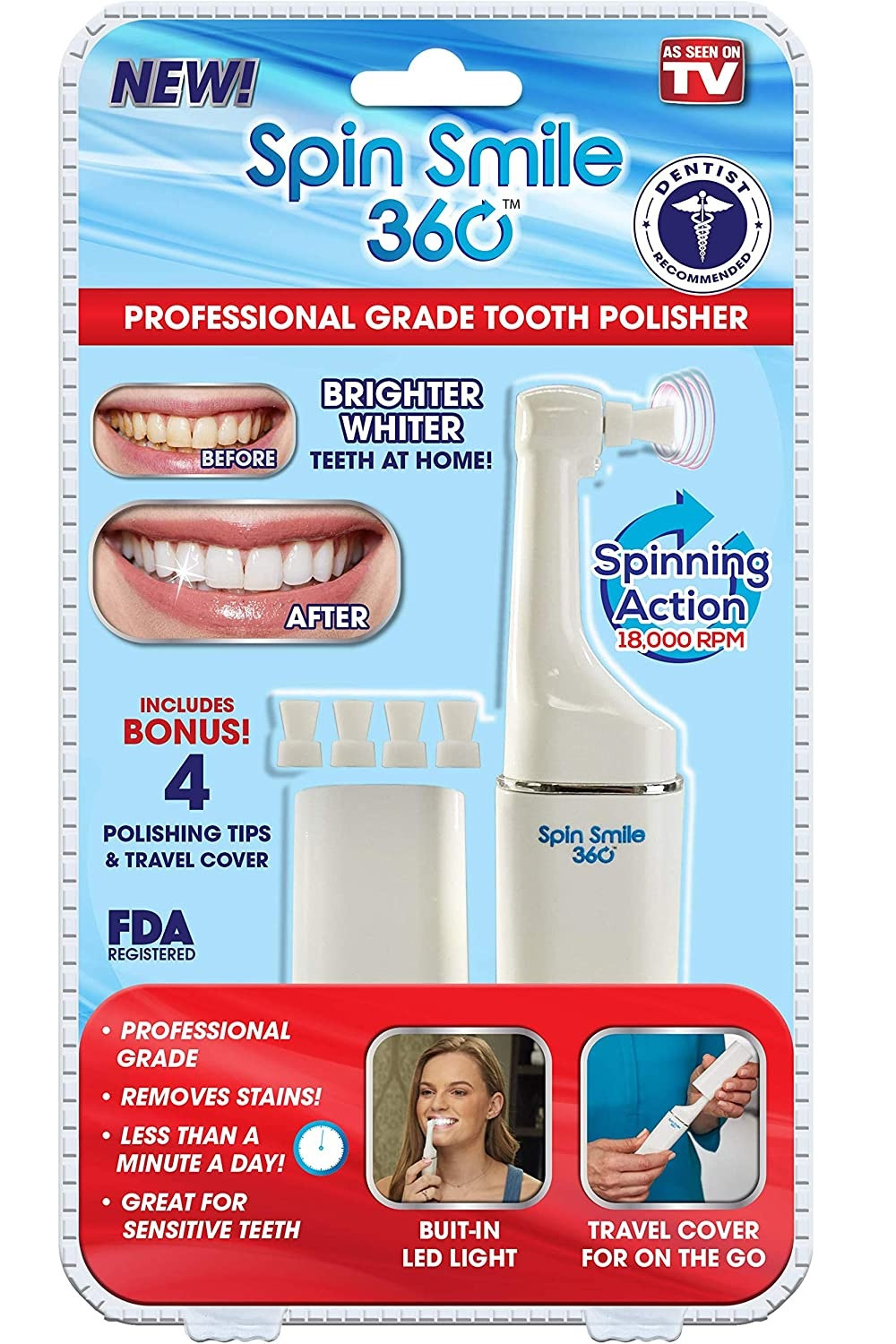 Pulidor de dientes  eliminador eléctrico