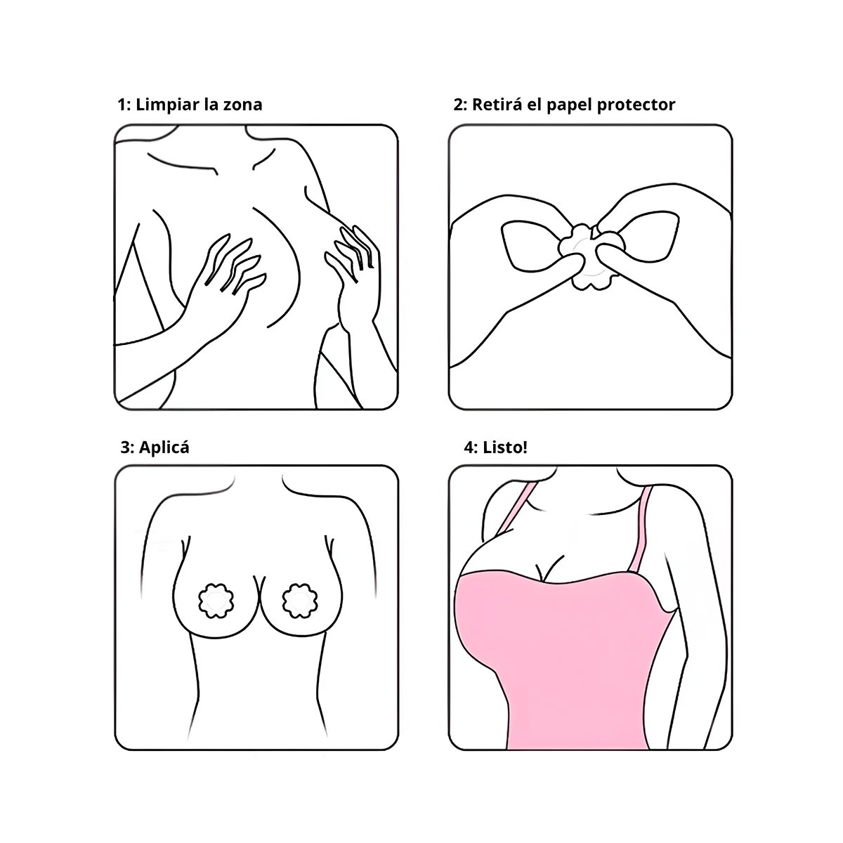 Miniatura 5 de Cubre Pezones Silicona Seno 204-H