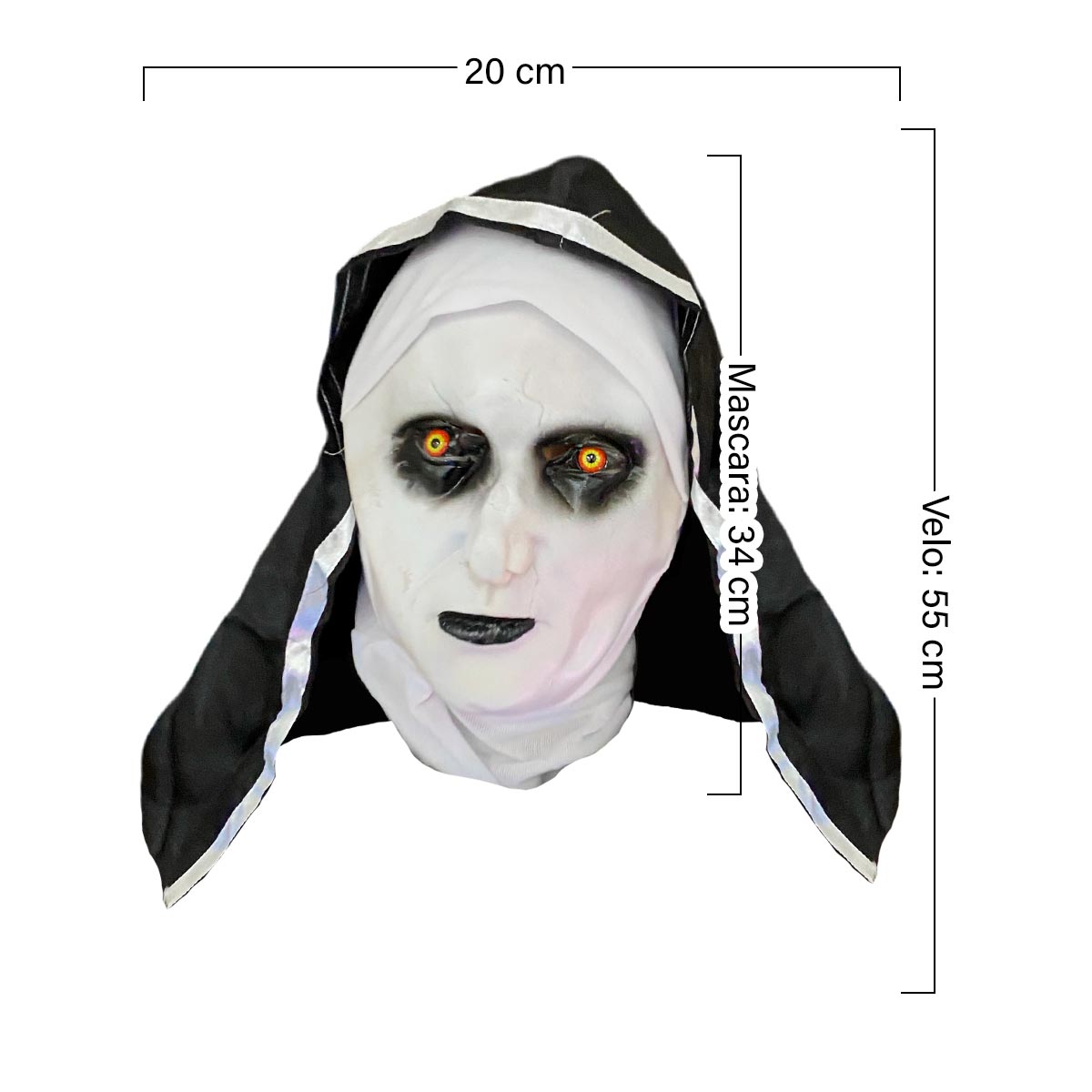 Miniatura 2 de Mascara Monja Macabra Latex OF-1466