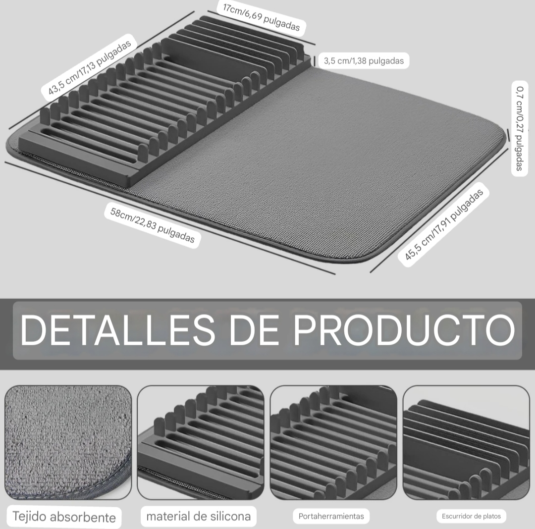 Escurridor / Tapete Absorbente Platos