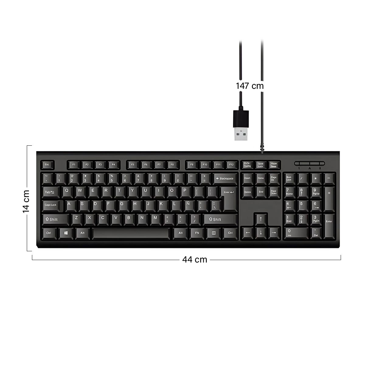 Miniatura 3 de Teclado Alambrico Multifuncional M-200