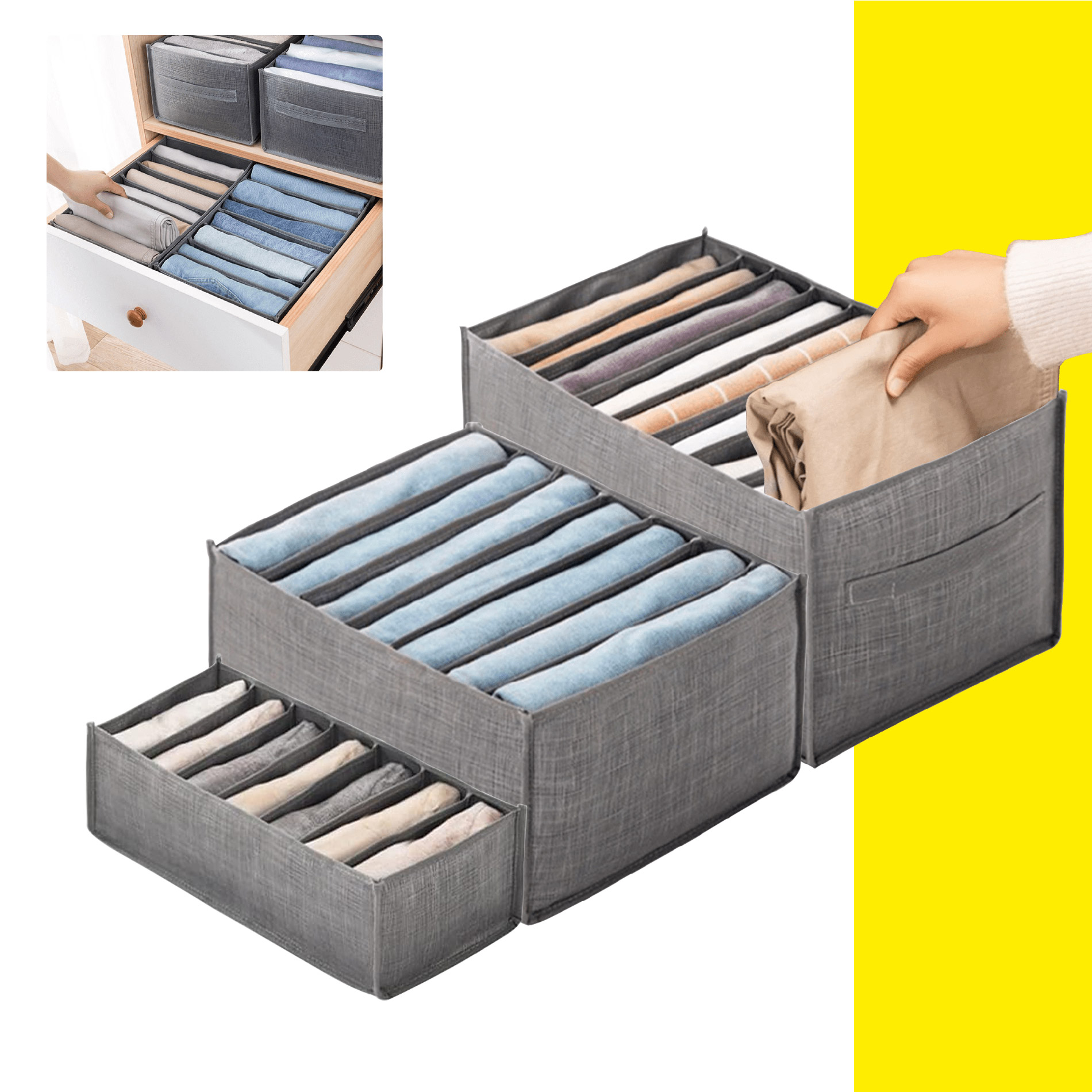 Organizador de Ropa Divisor Set 3 Piezas