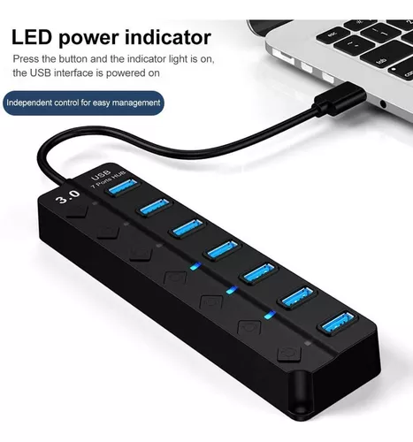 Miniatura 1 de Multiplicador De Puertos Usb 7 puestos