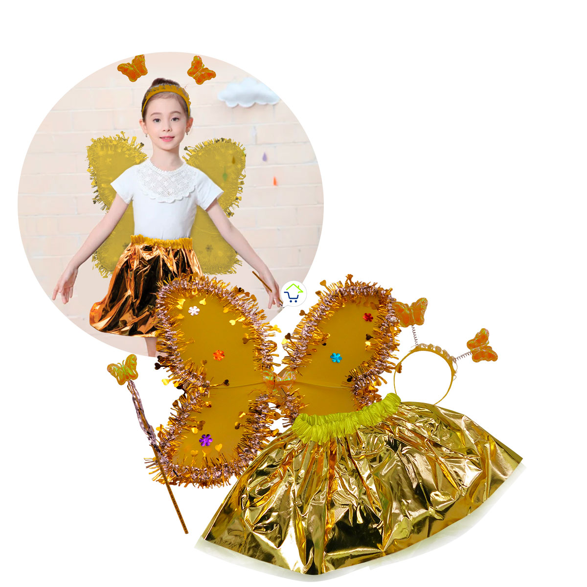 Disfraz De Hada Mariposa Para Niña OF488