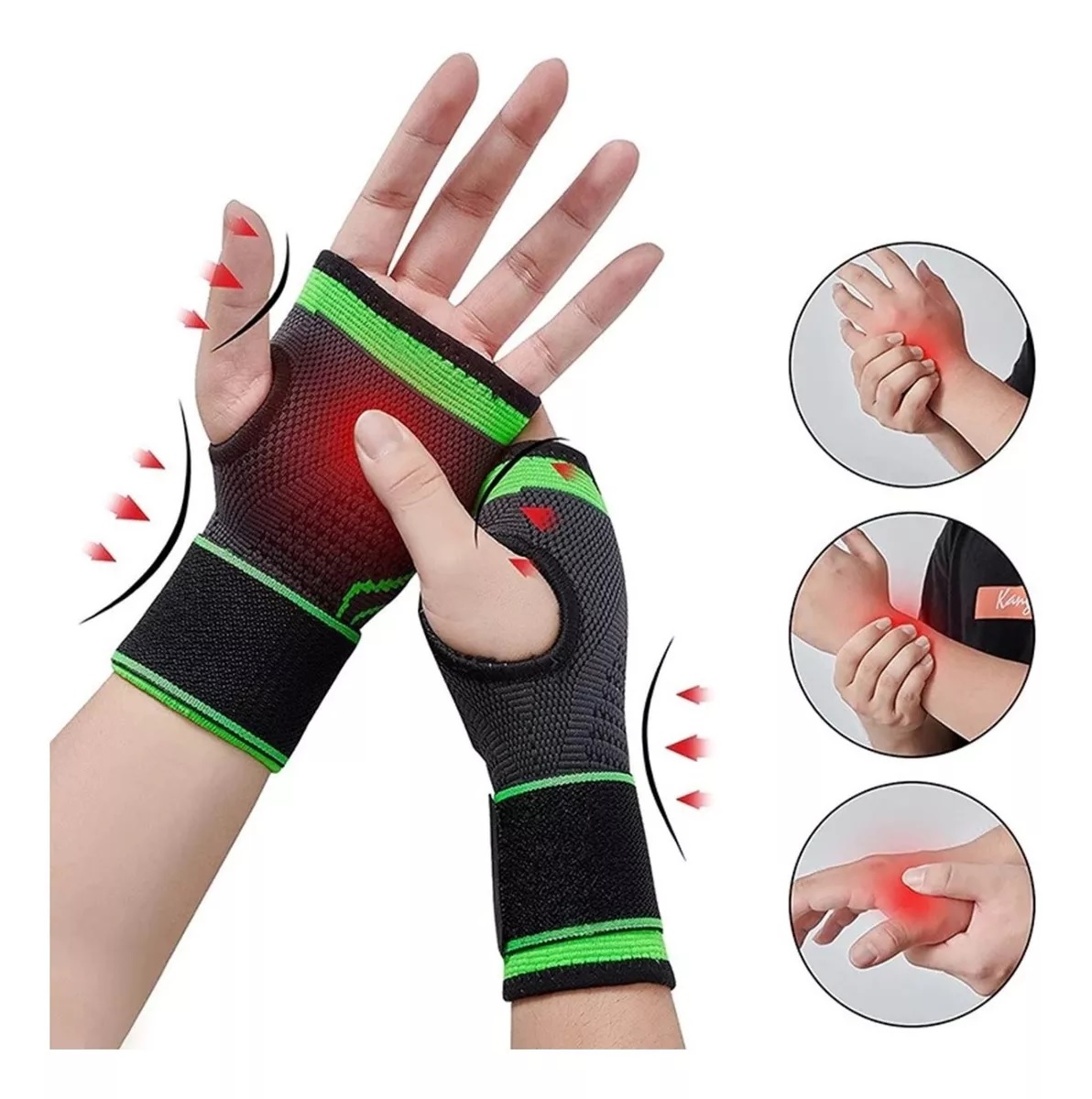 Miniatura 2 de Kit 2Rodilleras + 2Muñequera + Bandas x5