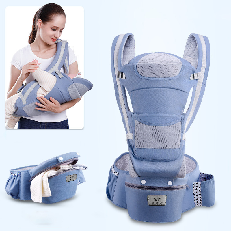 Vista 6 de Cargador Canguro Asiento Para Bebe - COLOR: AZUL CLARO