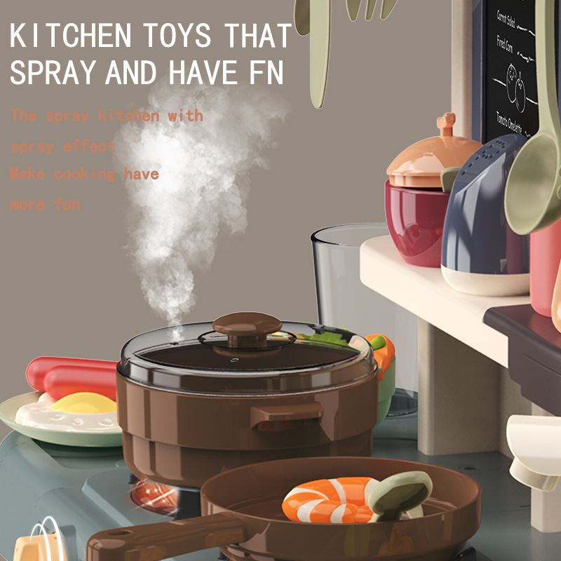 HOMCOM Cocina De Juguete Para Niños De 3-6 Años Con Ruedas Caja