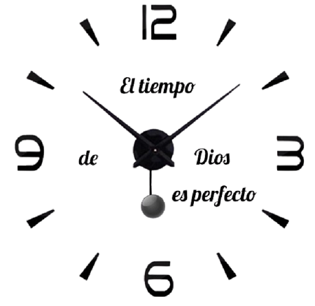 Miniatura 4 de RELOJ 3D PENDULO + FRASE EN VINILO NEGRO