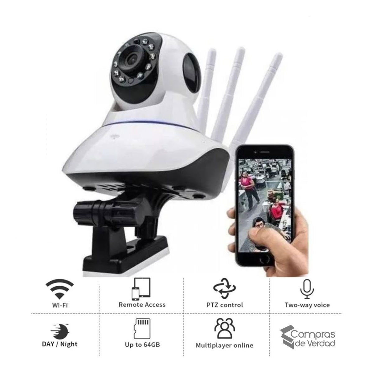 Miniatura 6 de Cámara 3 Antenas De Vigilancia Ip Wifi