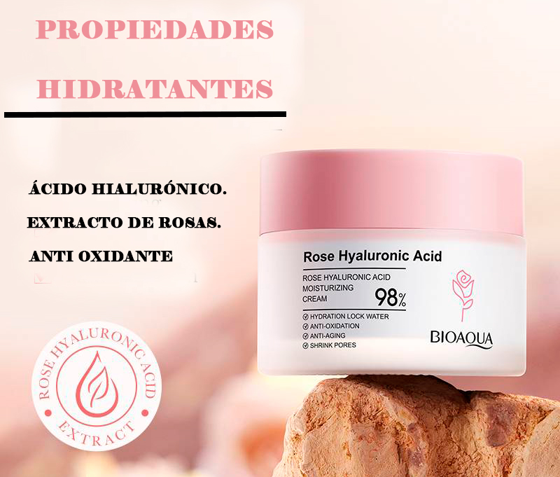 Miniatura 2 de CREMA ROSAS Y ACIDO HIALURONICO BIOAQUA