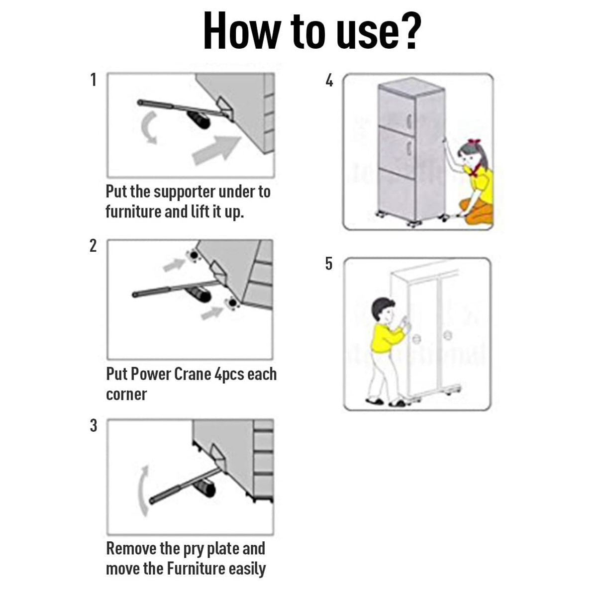 Miniatura 4 de Kit Gato Elevador Deslizamiento Muebles