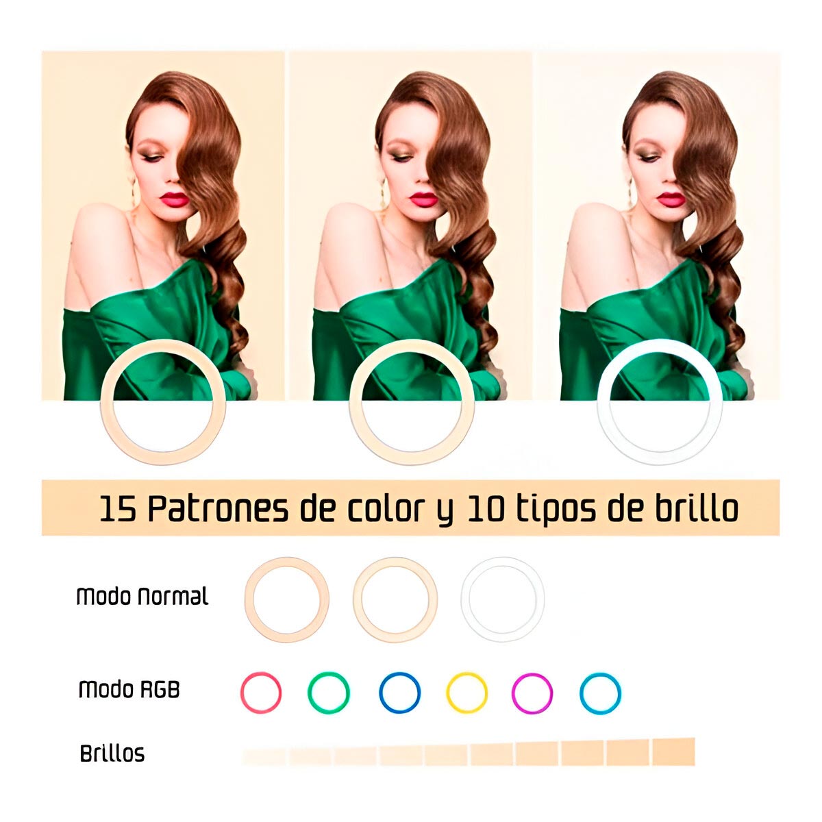 Miniatura 2 de Aro De Luz 33cm Efectos RGB Flash MJ33