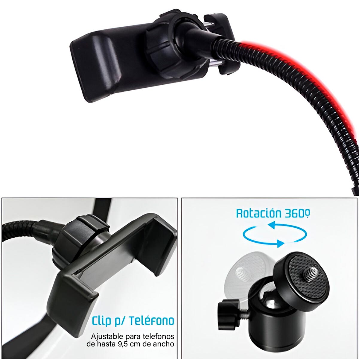 Miniatura 5 de Aro De Luz 33cm Efectos RGB Flash MJ33