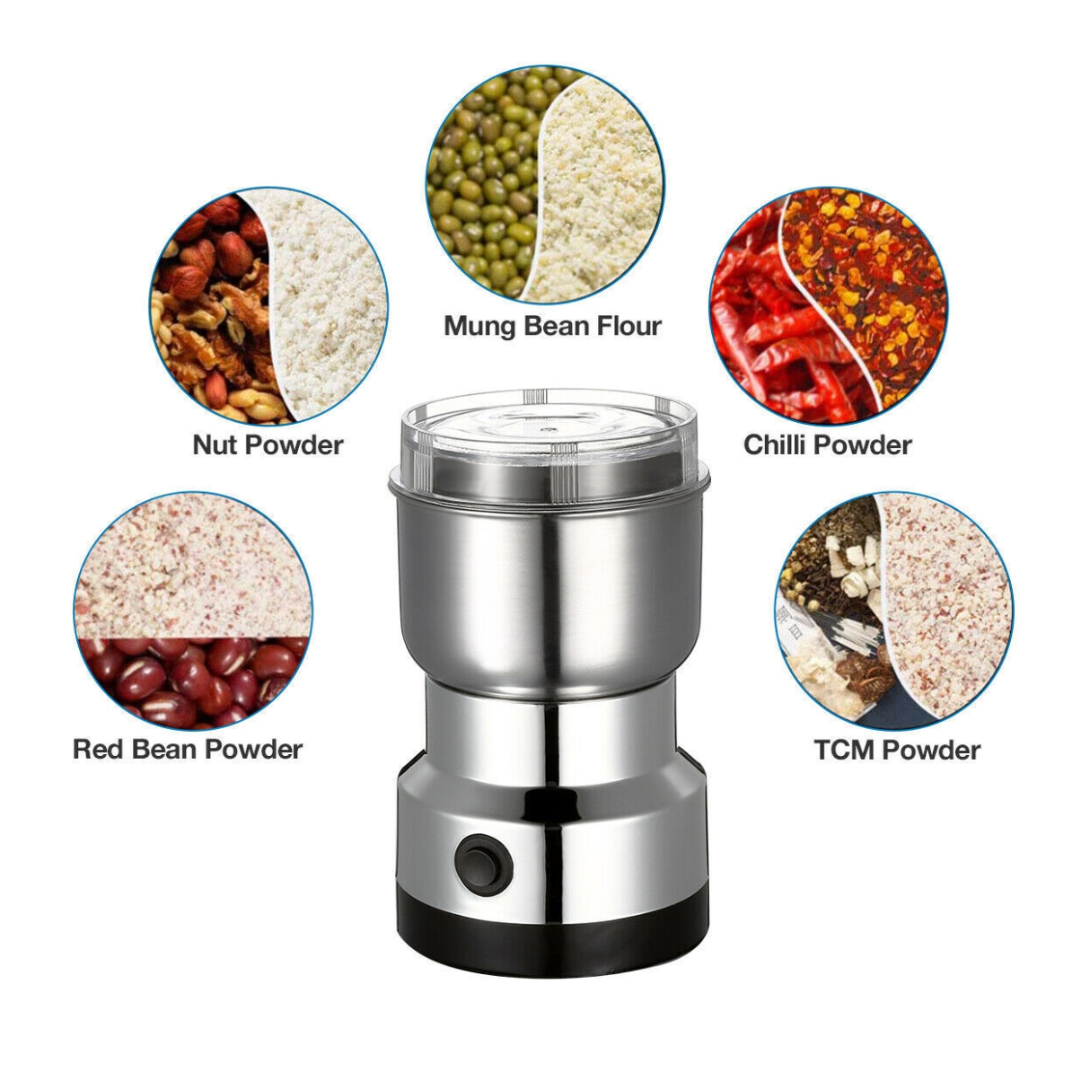 Mini Molino De Cafe Y Especias Electrico