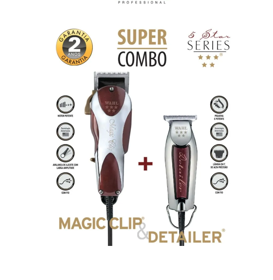 Miniatura 2 de KIT MAQUINA CORTADORA DE PELO WAHL MAGIC