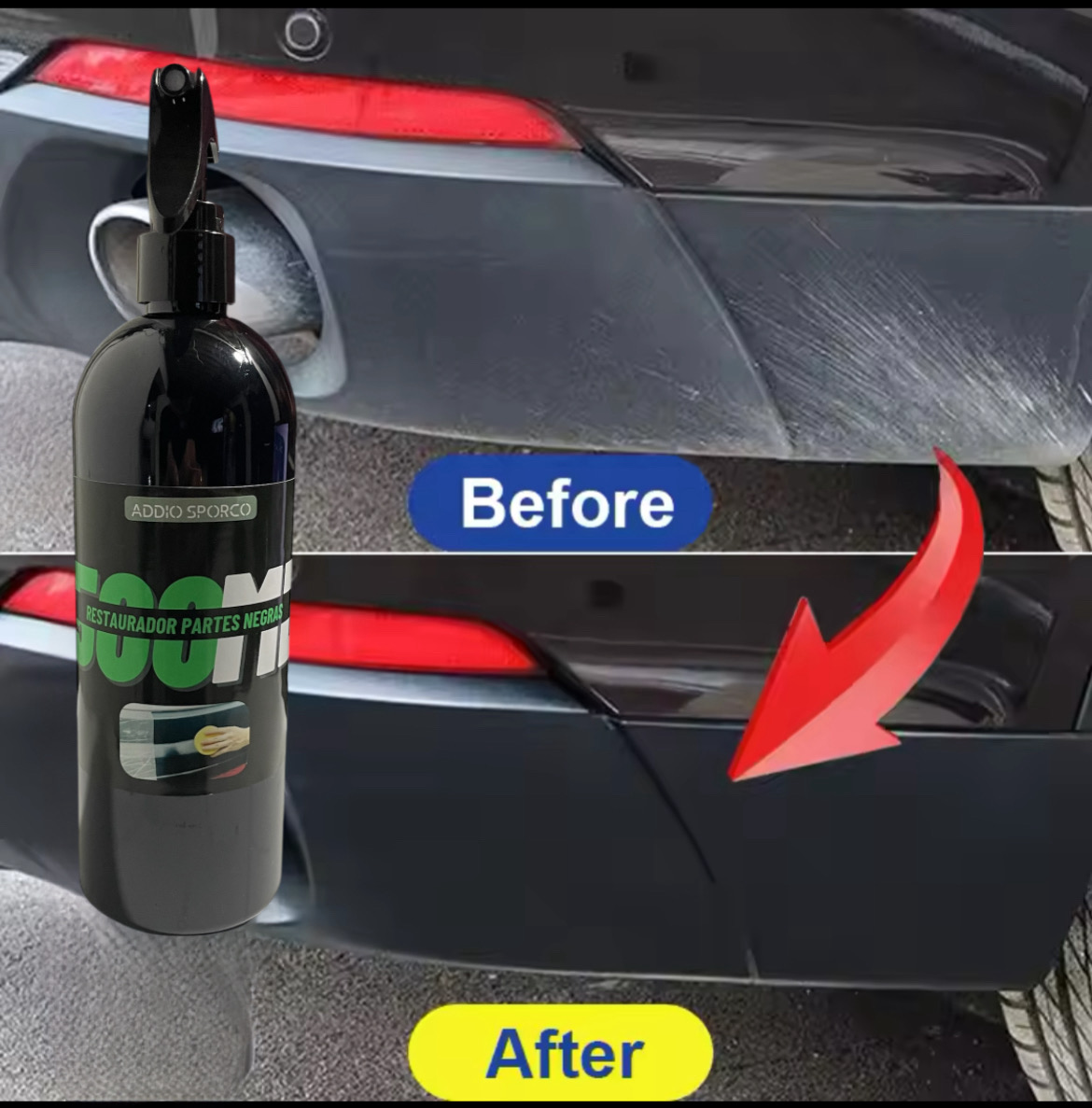 Miniatura 6 de Restaurador Partes Negras Addio 500ML