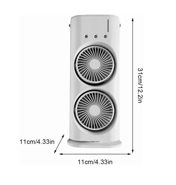 Miniatura 2 de Ventilador Doble De Torre Humidificador