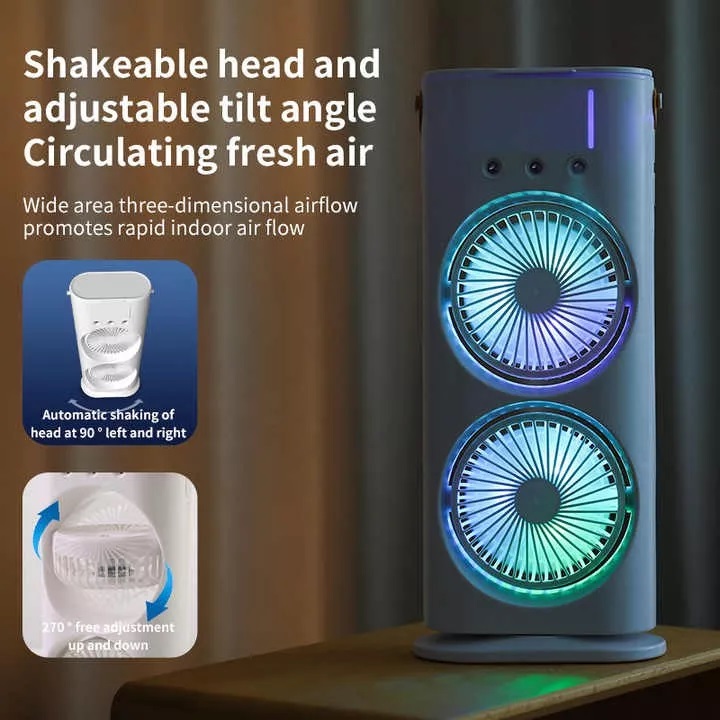 Miniatura 9 de Ventilador Doble De Torre Humidificador