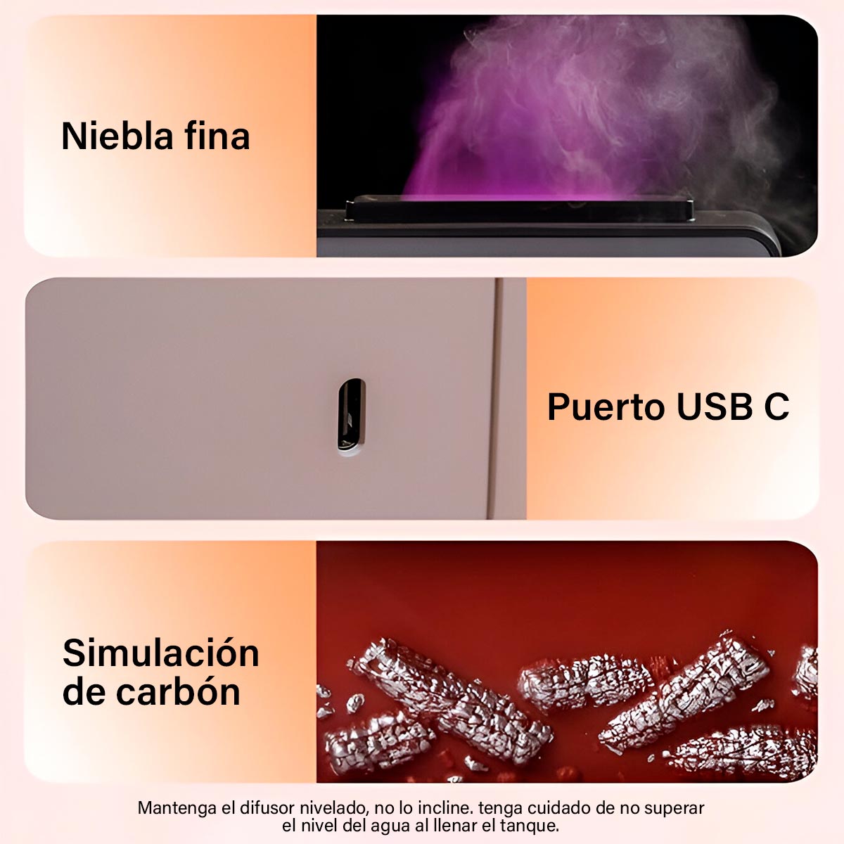 Miniatura 6 de Humidificador Chimenea LED LA-0646