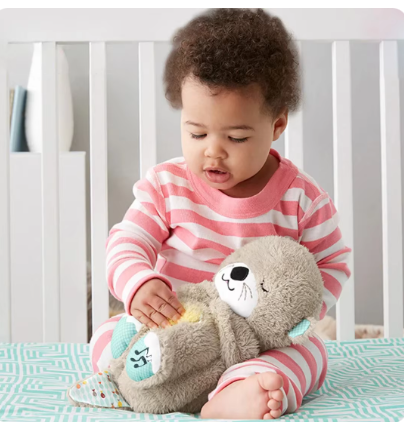 Vista 3 de Peluche para dormir luces y movimiento - color: rosado