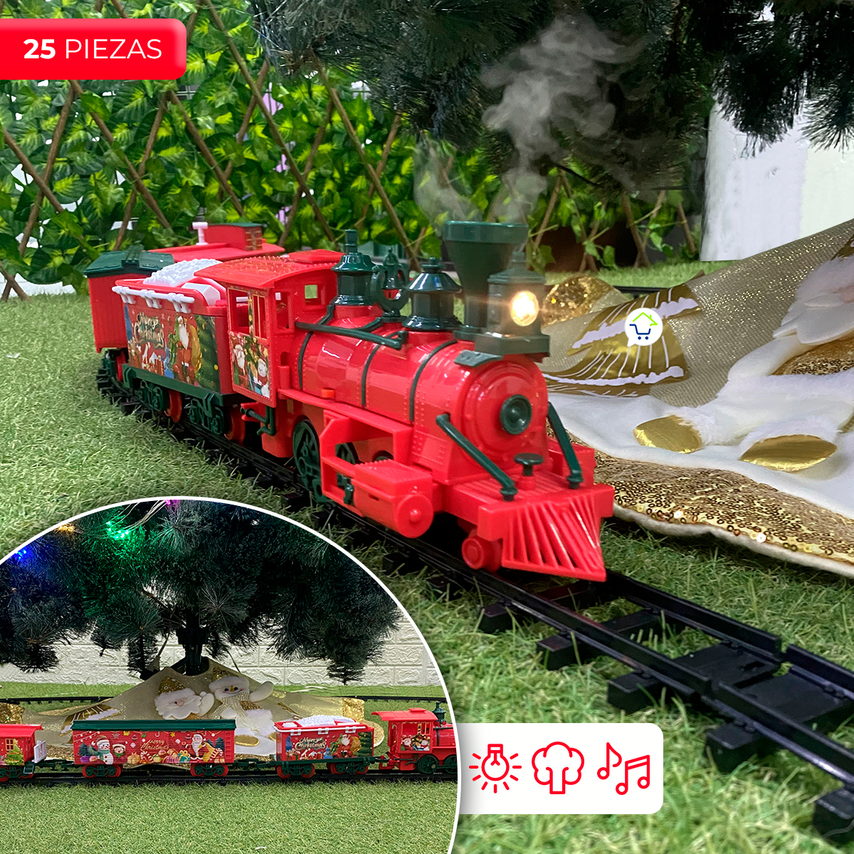 Miniatura 5 de Tren Clasico 24 Pz Luces Sonido TCNO3