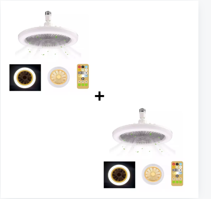 Miniatura 2 de combo 2 bombillos Ventilador 3 en 1