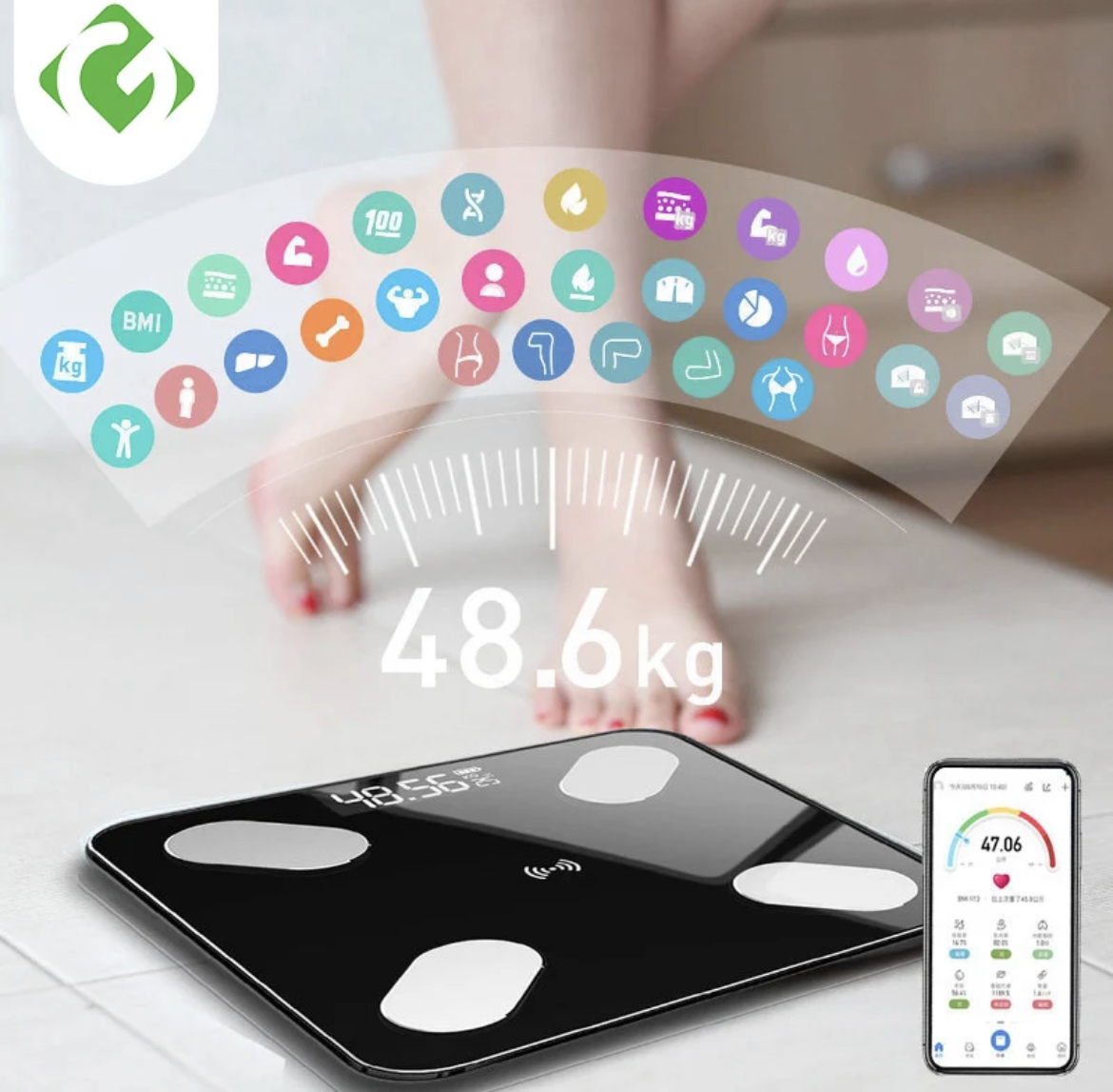 BASCULA INTELIGENTE CORPORAL BLUETOOTH