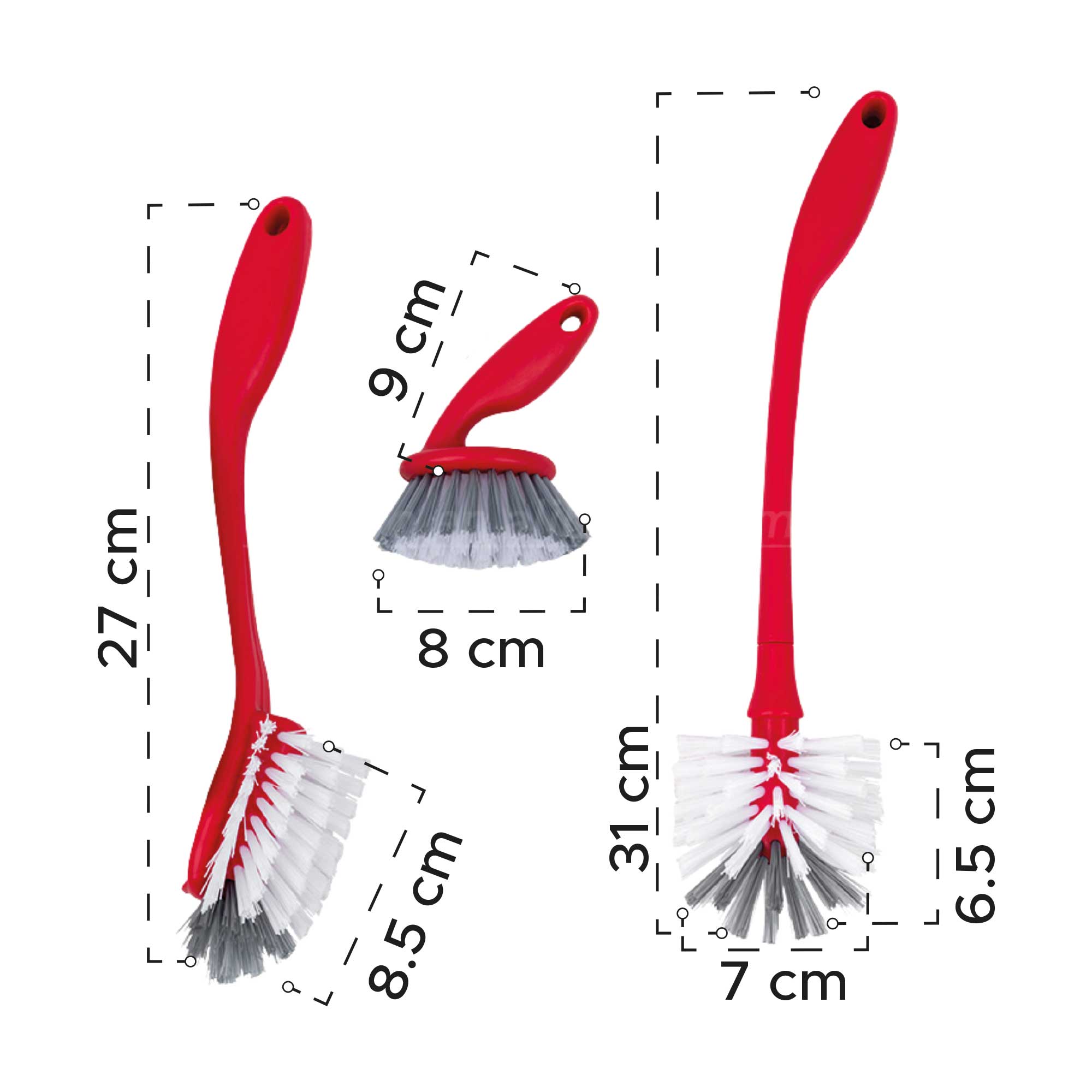 Miniatura 6 de Set de 3 cepillos para cocina