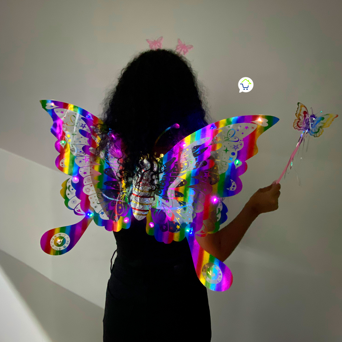 Miniatura 2 de Disfraz Mariposa Alas LED Diadema OF-691