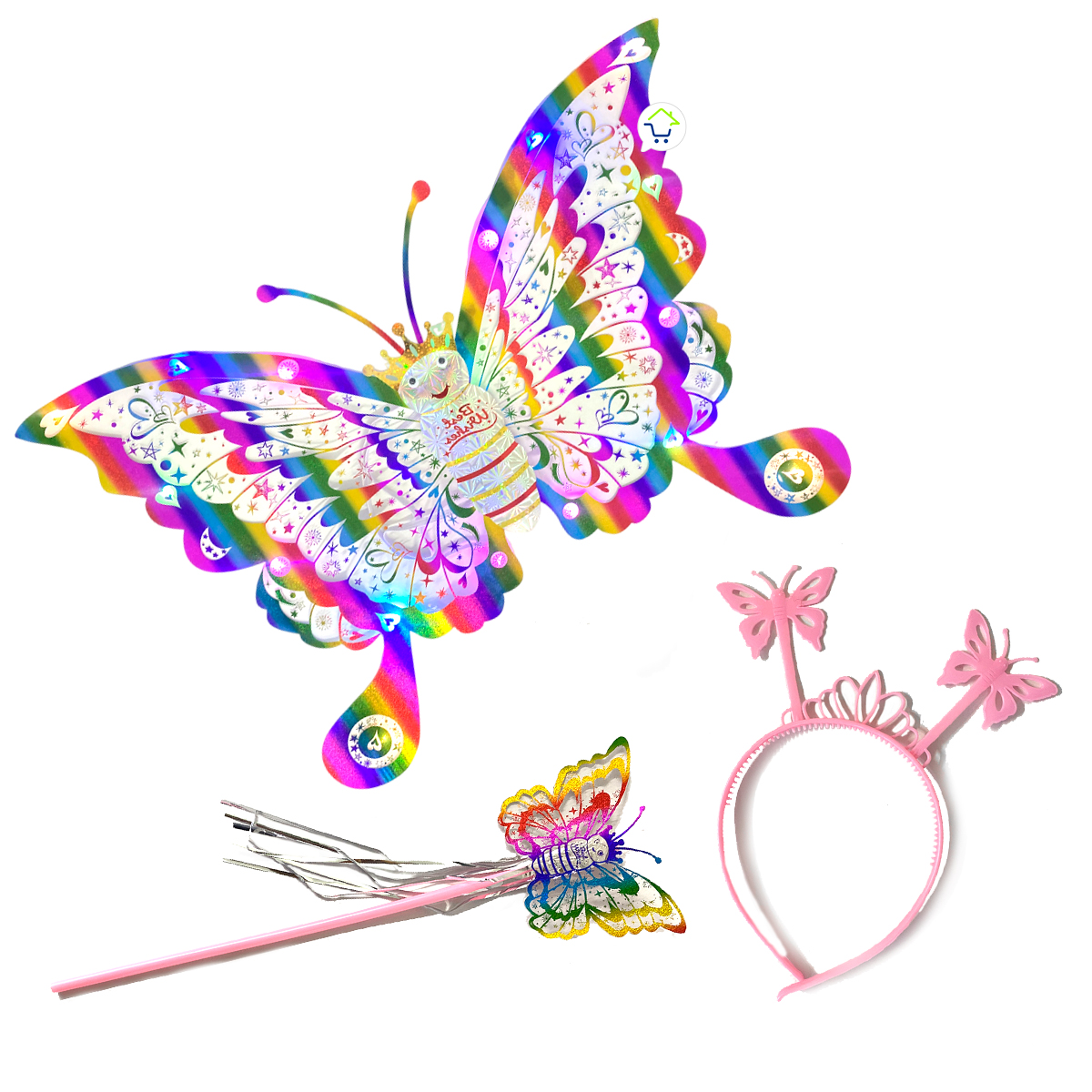 Miniatura 5 de Disfraz Mariposa Alas LED Diadema OF-691