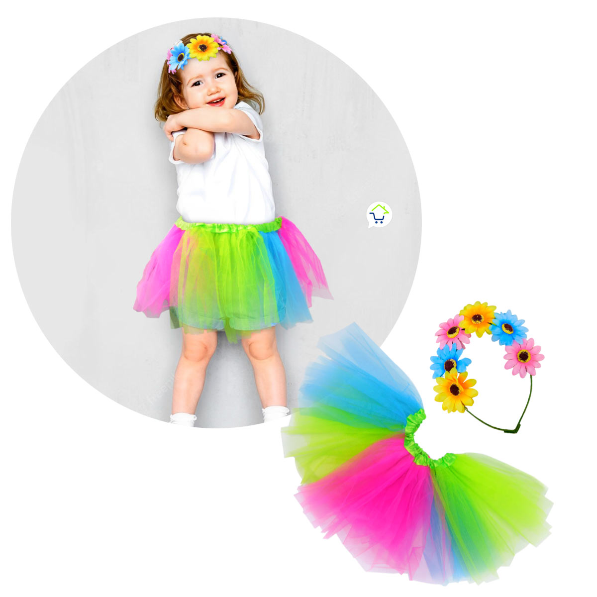 Disfraz Hawaiano Niña Halloween OF-482