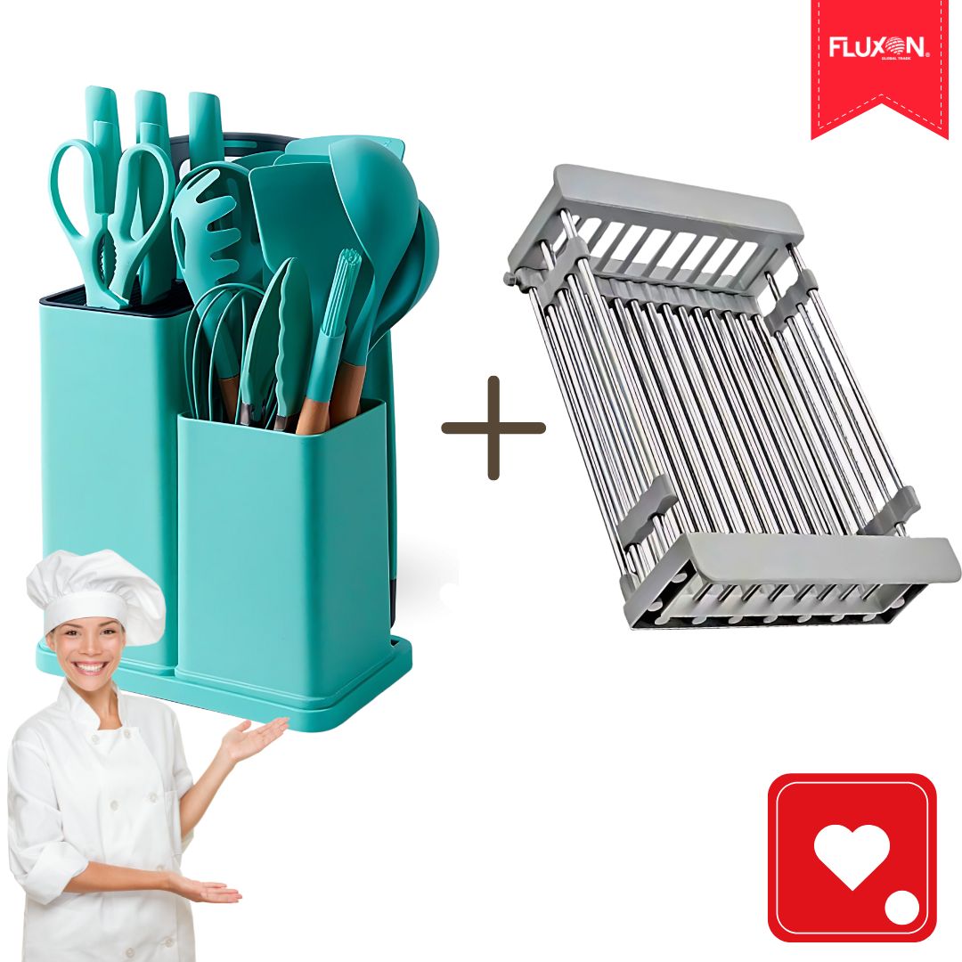 Combo Set de cuchillos 19 + Escurridor