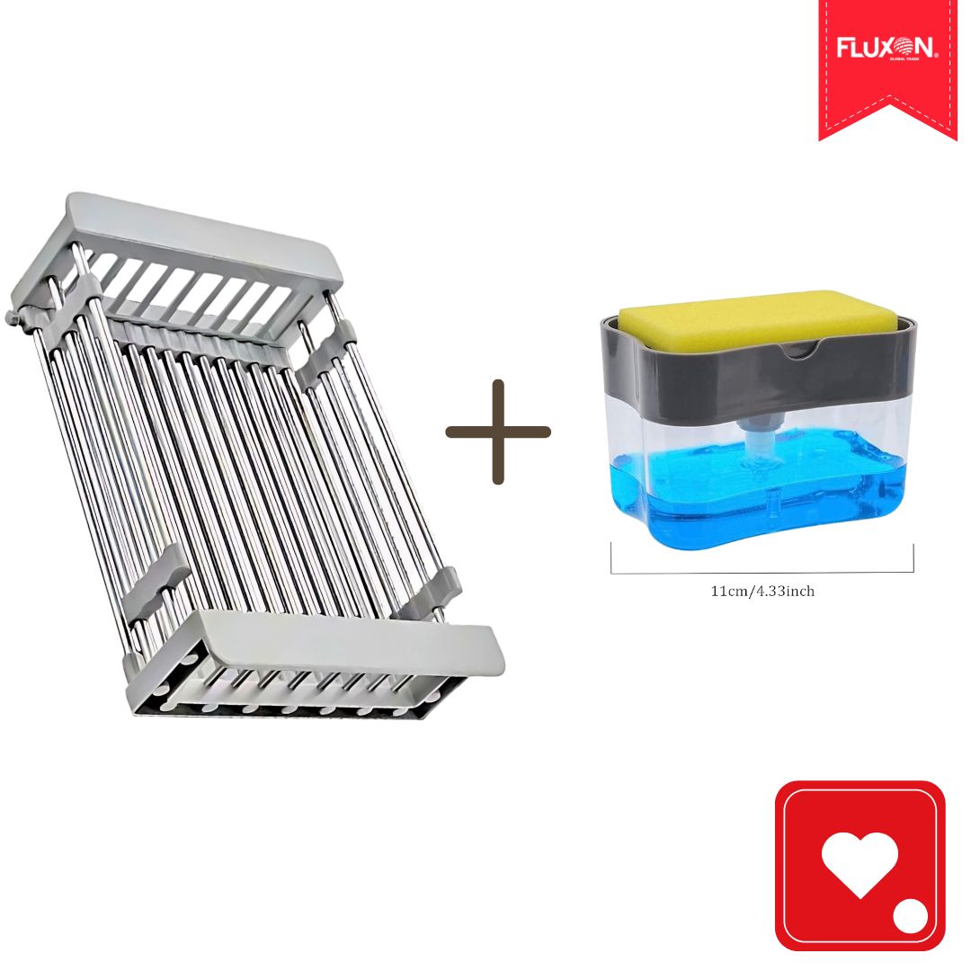 Combo Escurridor + Dispensador de Jabon