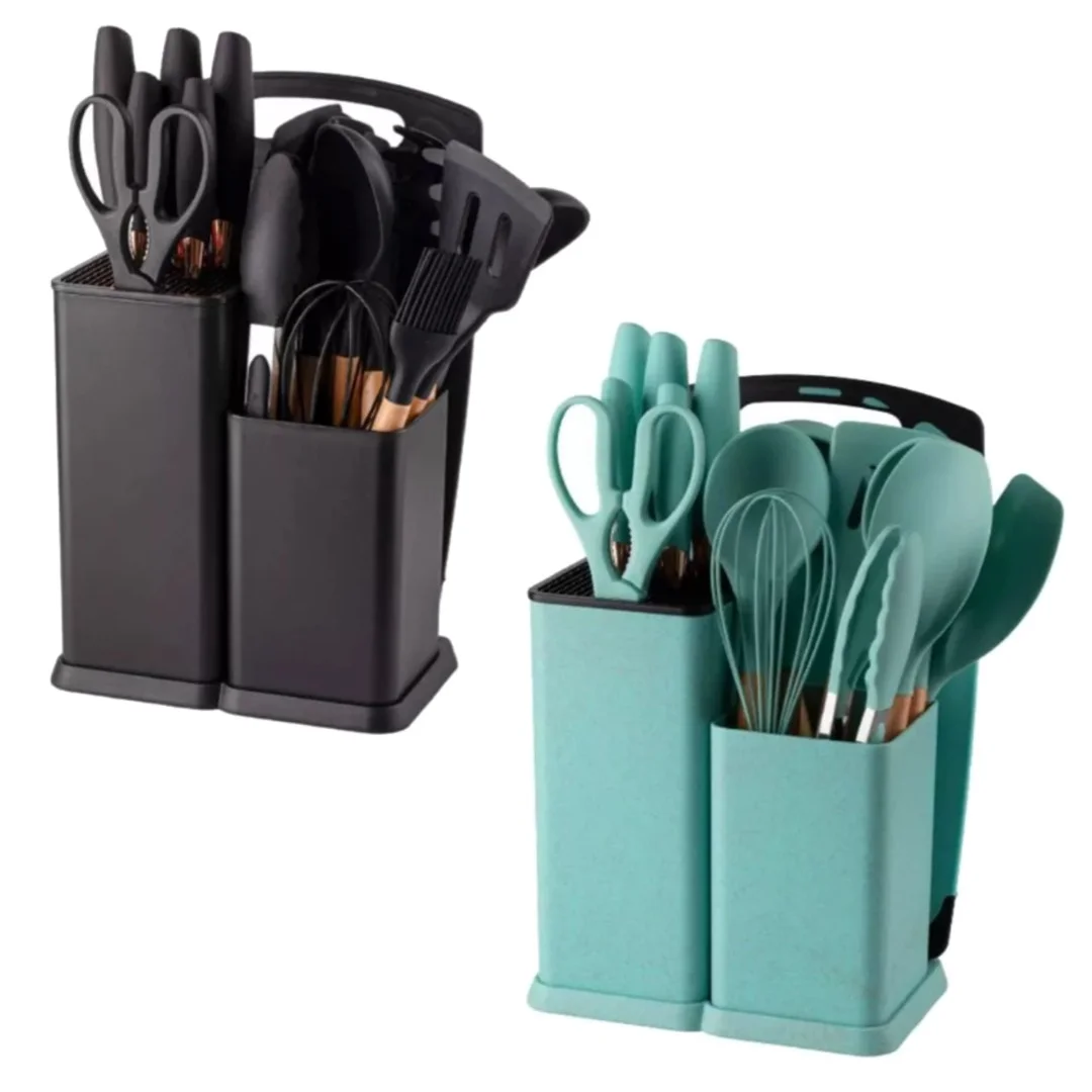 Set Kit Juego Utensilios cocina 19 Pieza
