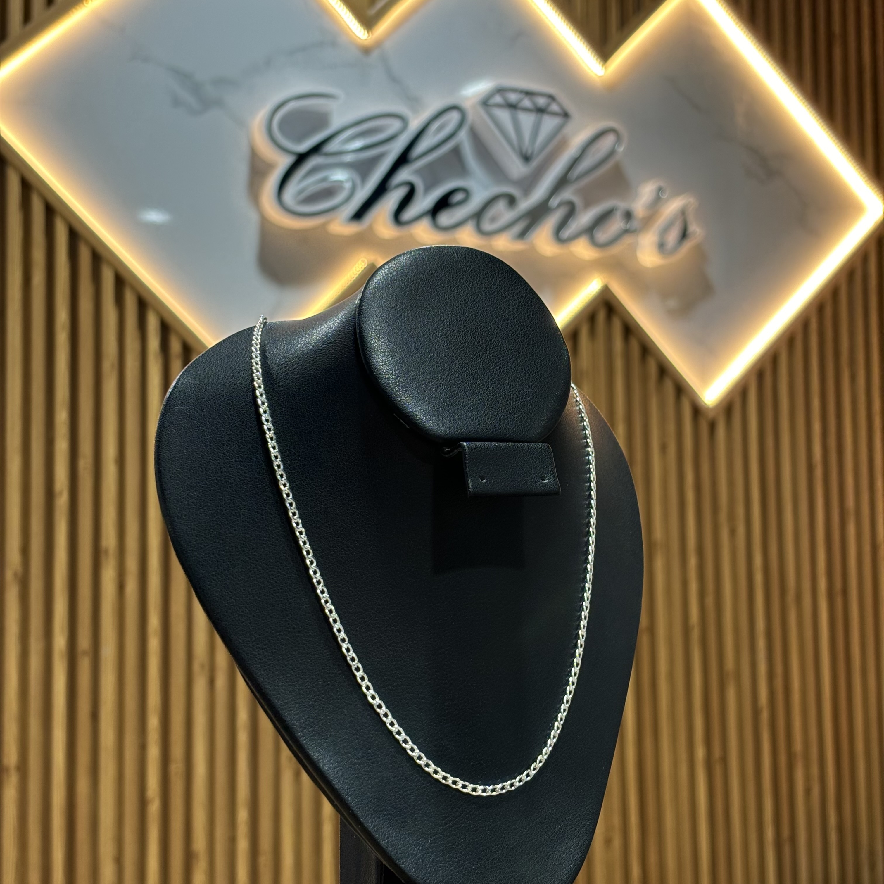 CADENA CUBANA PLATEADA 0.8mm