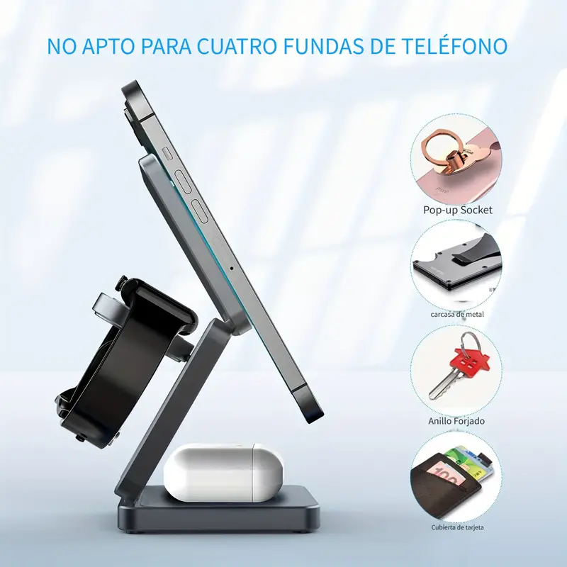 Miniatura 3 de Cargador Inalámbrico Magnético 3 En 1